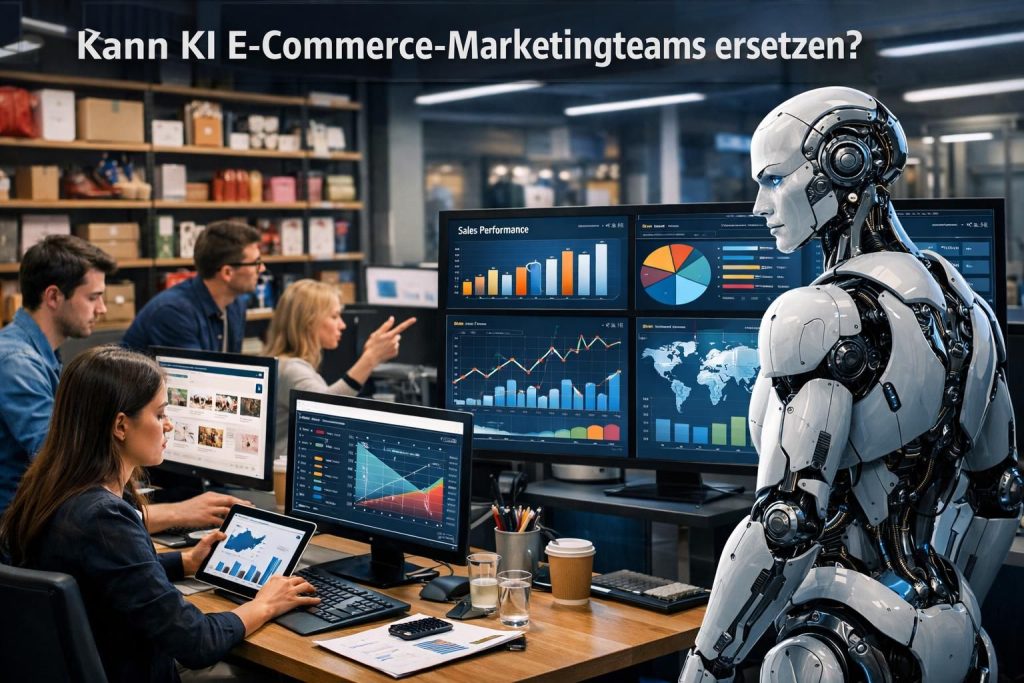 entdecken sie, ob künstliche intelligenz das e-commerce-marketing revolutionieren und traditionelle marketingteams ersetzen kann. chancen, herausforderungen und zukunftsaussichten.