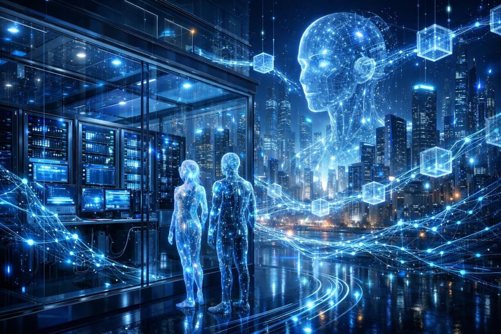 erfahren sie, wie die verbindung von künstlicher intelligenz und blockchain-technologie ein neues digitales paradigma schafft und welche chancen und herausforderungen dies mit sich bringt.